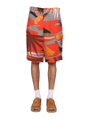 Palm Angels Hawaii Graphic-print Cargo Shorts In Multicolour