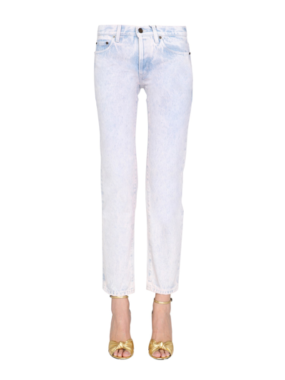 Saint Laurent Low Waist Denim Jeans In Blue