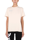 Disclaimer T-shirt With Crystal Logo In White