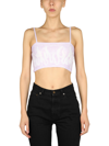 Vision Of Super Pailsey Pattern Crop Top In Lilac