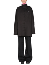 Raf Simons Embroidered Lettering Cotton Shirt In Black