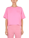 Baum Und Pferdgarten Jian Embroidered Organic Cotton Boxy Top In Pink