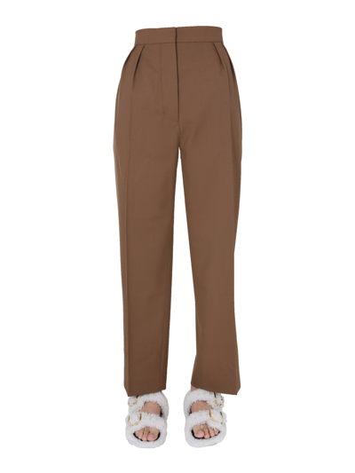 Marni Virgin Wool Trousers In Brown