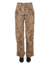 Etro Leopard-print Cotton Cargo Pants In Multicolour