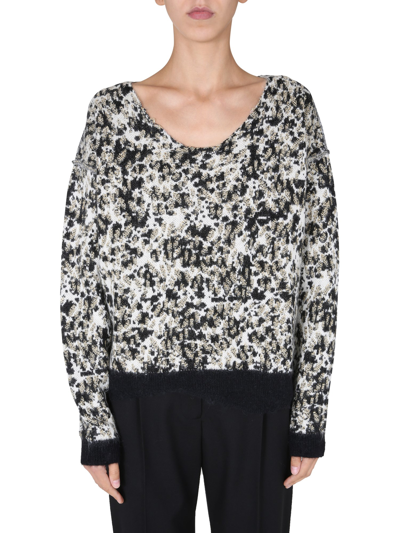 SAINT LAURENT WIDE NECK SWEATER