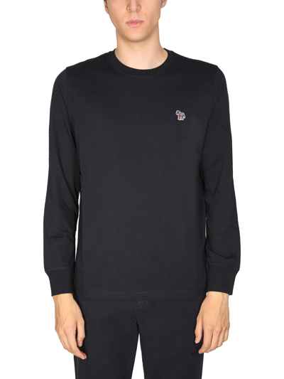 Ps By Paul Smith Crewneck T-shirt In Blue