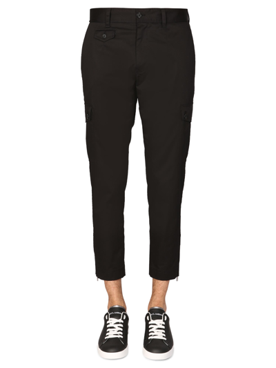 Dolce & Gabbana Cargo Trousers In Black