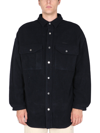 Ambush Padded Oversized Jacket With Classic Collar In Blue
