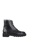 Stuart Weitzman Mila Lift Stud-embellished Boots In Black