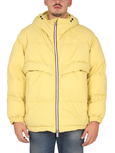 K-way Yellow Down Jacket In Amarillo