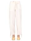 Jil Sander Trousers With Drawstring In White