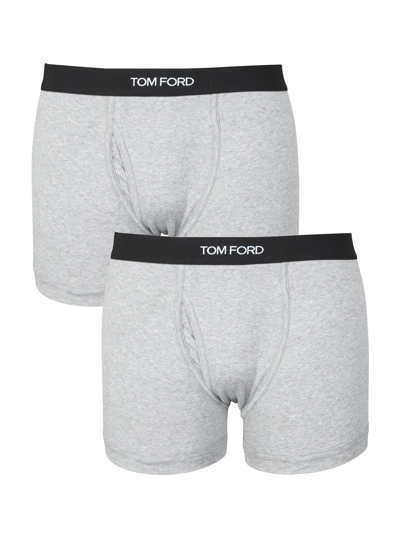 Tom Ford Pack Of Two Boxers In White