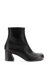 Marni Zip-up Leather Ankle Boots In Black