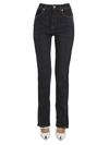 Alexander Mcqueen Women's Jeans Wide Leg In Black