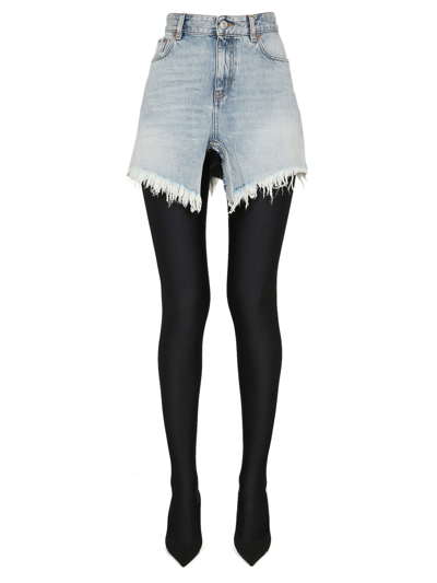 Balenciaga Mini Skirt In Blue