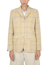 Aspesi Tailored Jacket Checked Pattern In Multi