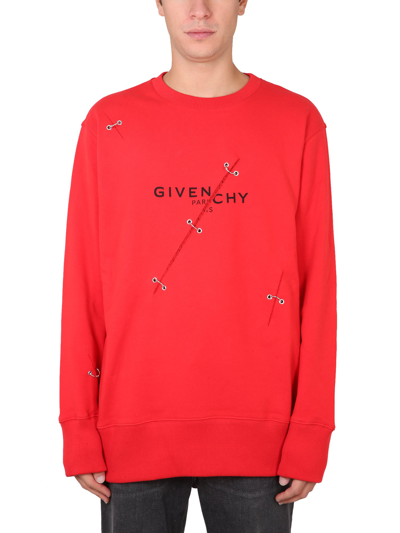 Givenchy Felpa Con Dettagli Di Metallo In Red