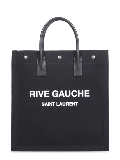 Saint Laurent Rive Gauche Tote Bag In Black