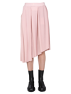 Givenchy Asymmetric Pleated Skirt In Nude
