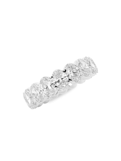 Saks Fifth Avenue Women's Build Your Own Collection 14k White Gold & Lab Grown Oval Diamond Eternity Band In 5 Tcw White Gold