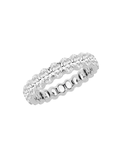 Saks Fifth Avenue Women's Build Your Own Collection 14k White Gold & Lab Grown Oval Diamond Eternity Band In 2 Tcw White Gold