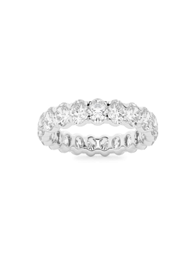 Saks Fifth Avenue Women's Build Your Own Collection Platinum & Lab Grown Oval Diamond Eternity Band In 3 Tcw Platinum
