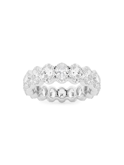 Saks Fifth Avenue Women's Build Your Own Collection Platinum & Lab Grown Oval Diamond Eternity Band In 5 Tcw Platinum