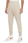 Nike Club Pocket Fleece Joggers In Rattan/ Rattan/ White