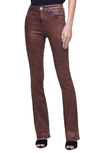 L Agence Selma High-rise Sleek Baby Boot Jeans In Cocoa Mineral Coated