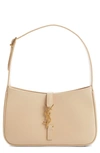 Saint Laurent Le 5 À 7 Mini Leather Shoulder Bag In Ivory