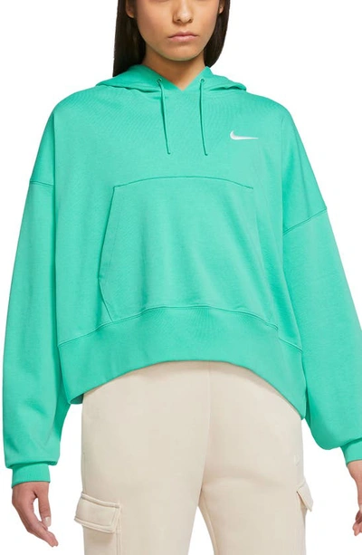 Nike Sportswear Oversize Cotton Jersey Hoodie In Green