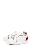 Christian Louboutin Funnyto Logo-print Leather Low-top Trainers 4-9 Years In Bianco/ Loubi