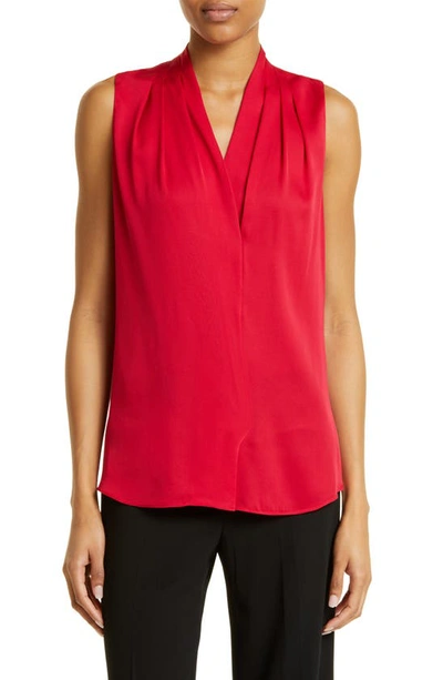 Kobi Halperin 'mila' Sleeveless Stretch Silk Blouse In Fire