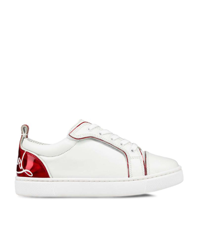 Christian Louboutin Funnyto Leather Low-top Trainers In White