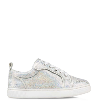 Christian Louboutin Funnyto Glitter Low-top Sneakers In White