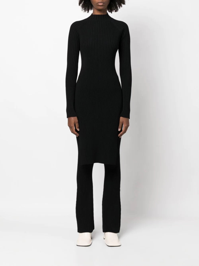 Kwaidan Editions Women Rib Knit Long Sleeve Turtleneck In Black
