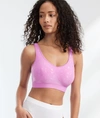 Bali Comfort Revolution Smart Sizes Bralette In Magenta Quartz Dot