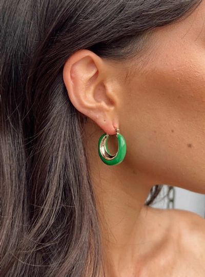 Princess Polly Lower Impact Mallow Earrings In Green