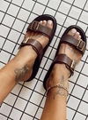 Princess Polly Ma Belle Sandals In Chocolate