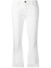 CURRENT ELLIOTT CURRENT/ELLIOTT FLARED CROPPED JEANS - WHITE,1811004211881240