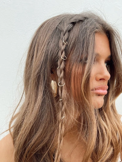 Princess Polly Takeover Hair Rings In Gold