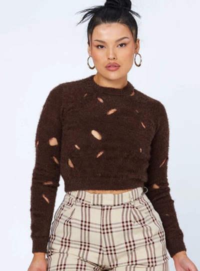 Princess Polly Lower Impact Astrella Sweater/jumper In Brown