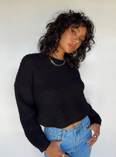 Princess Polly Brookside Sweater In Black