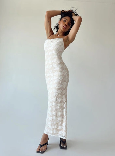 strapless open back dress Nellie Maxi Dress White