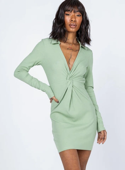 Princess Polly Neveah Mini Dress In Green