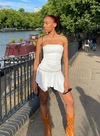 knee length dresses for ladies Princess Polly Women's Landon Lace-Up Minidress - White main image 0