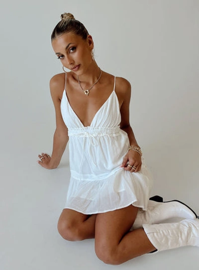 Princess Polly Dionne Mini Dress In White