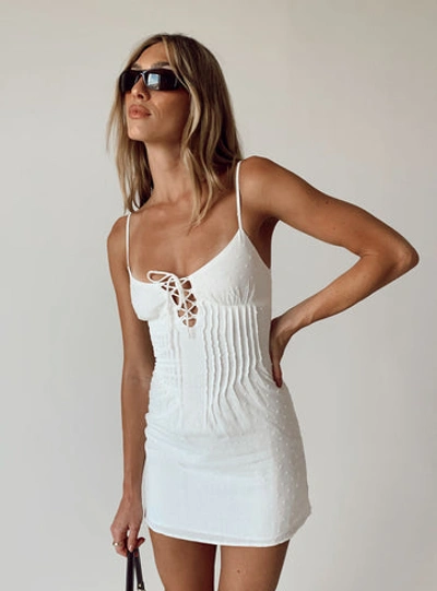 Princess Polly Selsey Mini Dress In White