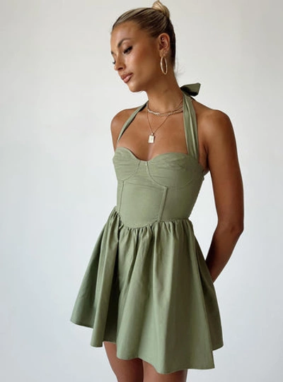 Princess Polly Lyle Mini Dress In Sage