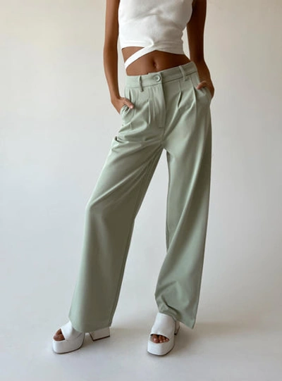 Princess Polly Archer Pants In Green